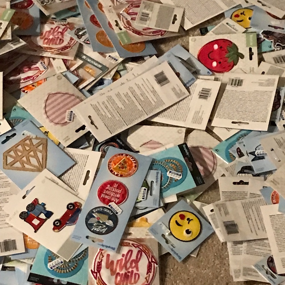 Lot 200 iron on arches emoji appliqués toy hat clothes decoration